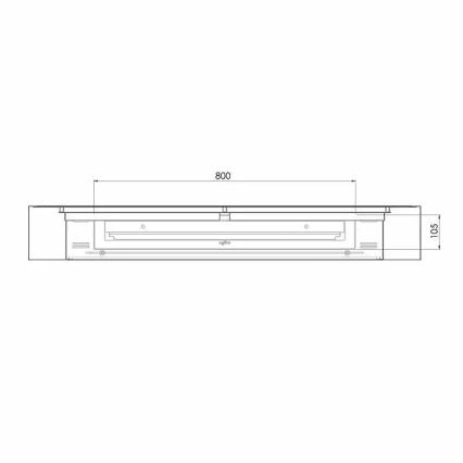 InFire - Wandhaard BIO 120x56 cm 3kW zwart