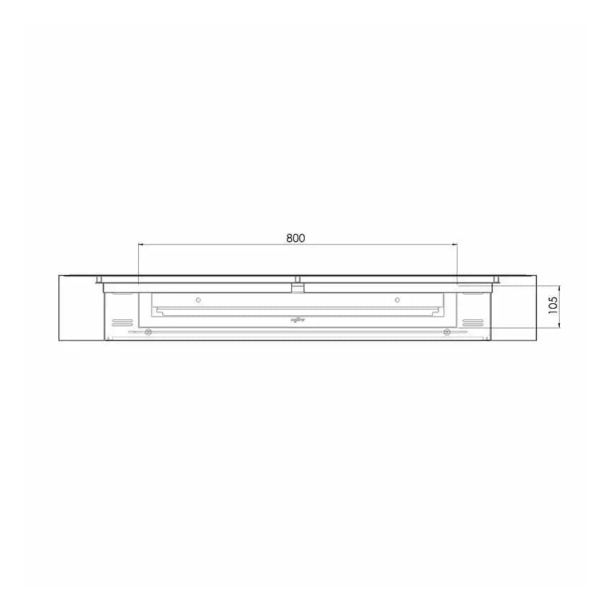 InFire - Wandhaard BIO 120x56 cm 3kW zwart
