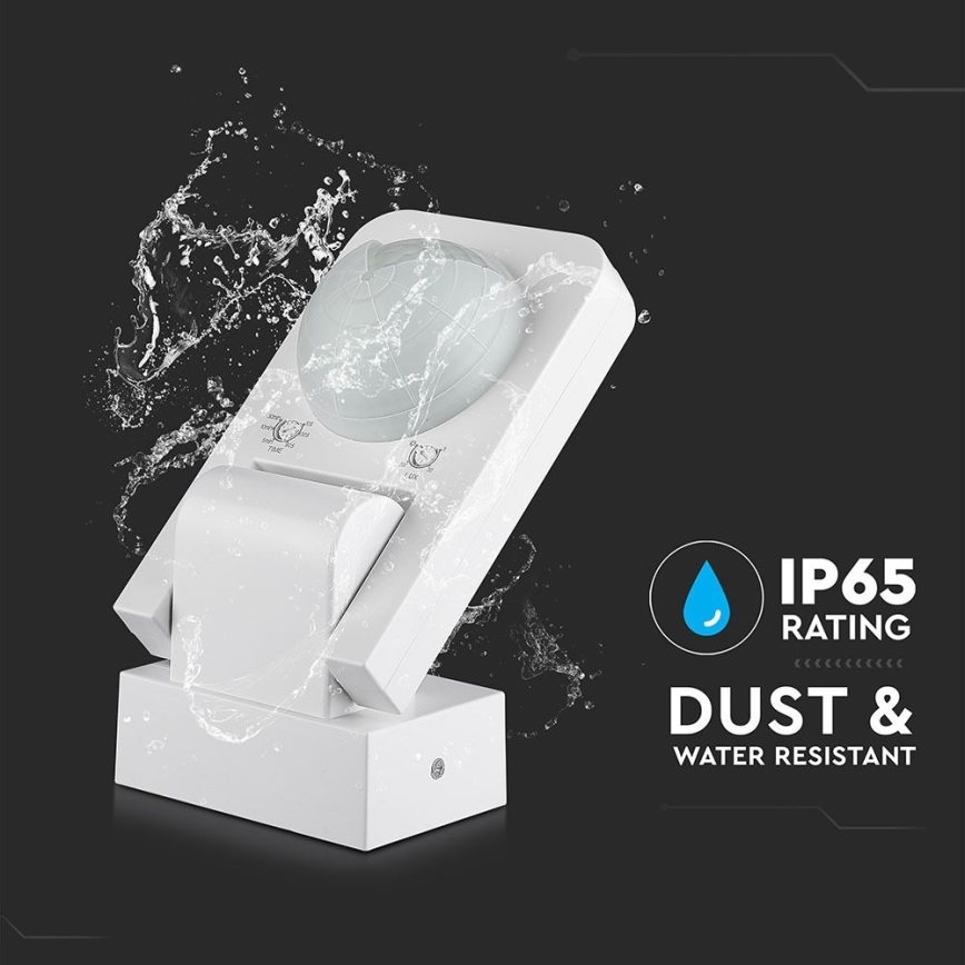 Infrarood bewegingssensor voor buiten 360° 1000W/230V IP65 wit