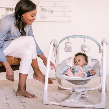 Ingéniosité - Balançoire pour bébé avec adaptateur et mélodie ABERNATHY