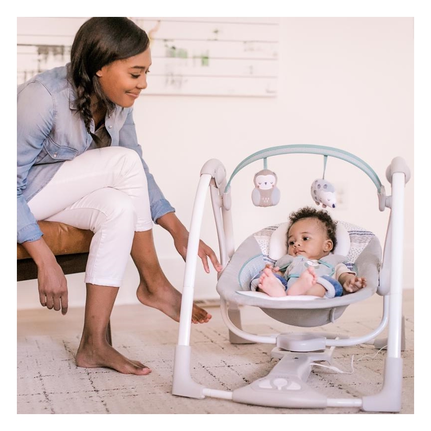 Ingéniosité - Balançoire pour bébé avec adaptateur et mélodie ABERNATHY