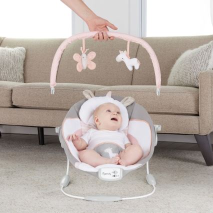 Ingenuity - Baby vibrerend ligbed met melodie FLORA THE UNICORN 3xC