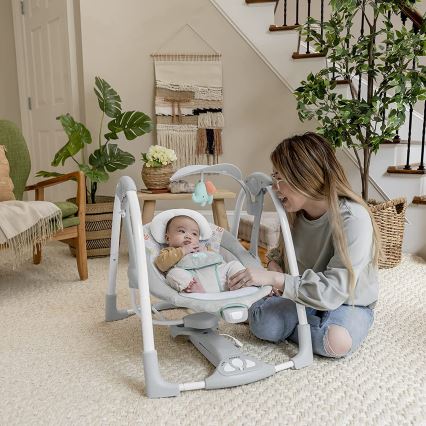 Ingenuity - Baby vibrerende schommel met melodie 2in1 WIMBERLY 4xD + 1xC