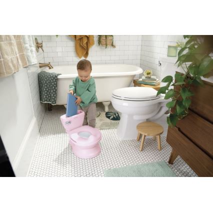 Ingenuity - Kindertoilet met geluid MY SIZE roze 2xAAA