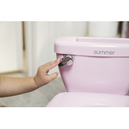 Ingenuity - Kindertoilet met geluid MY SIZE roze 2xAAA