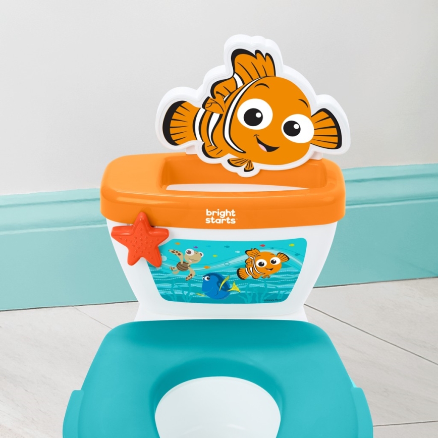 Ingenuity - Pot pour enfant MY SIZE Finding Nemo avec effets sonores, 2x AAA