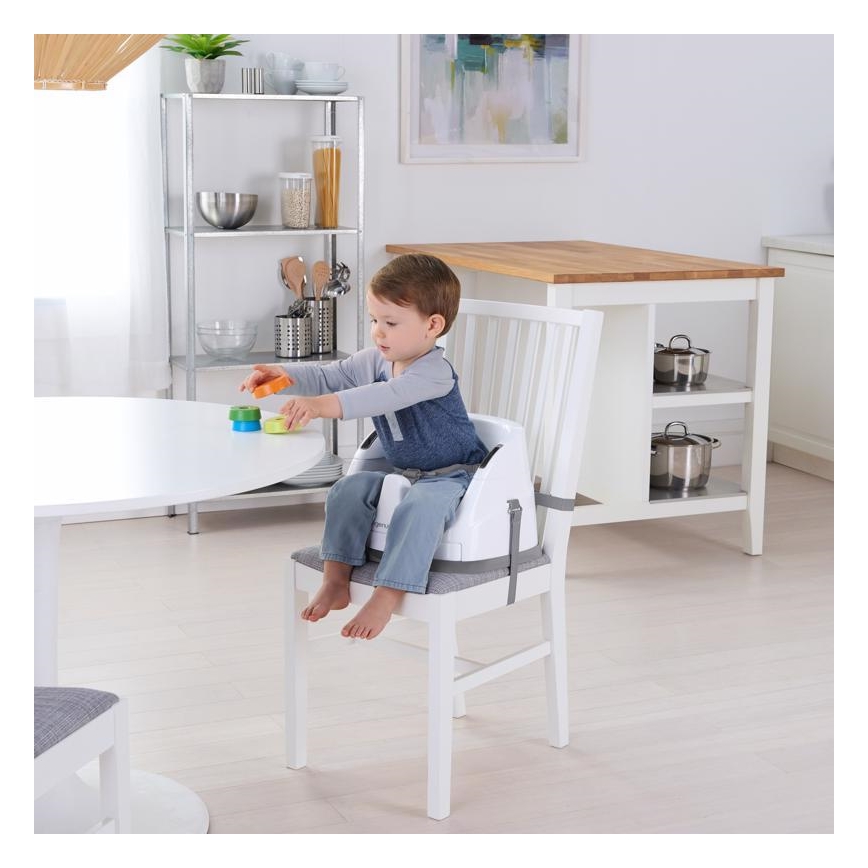 Ingenuity - Rehausseur pour table à manger 2en1 BABY BASE gris