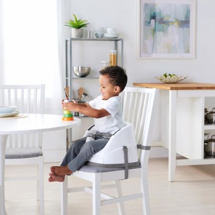 Ingenuity - Rehausseur pour table à manger 2en1 BABY BASE gris