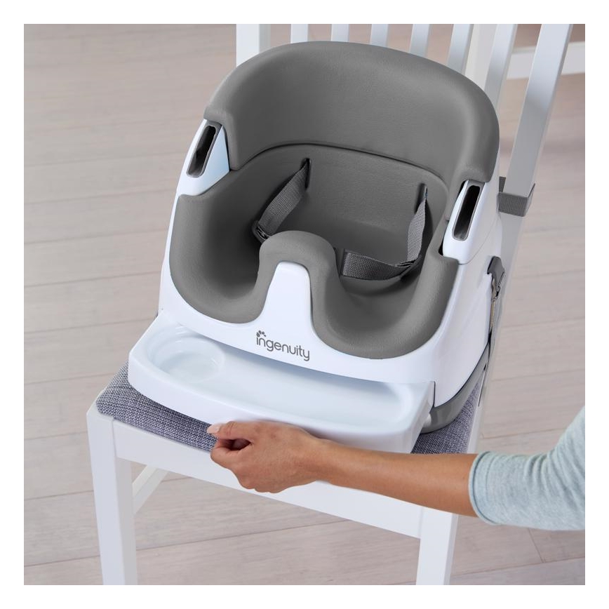 Ingenuity - Rehausseur pour table à manger 2en1 BABY BASE gris