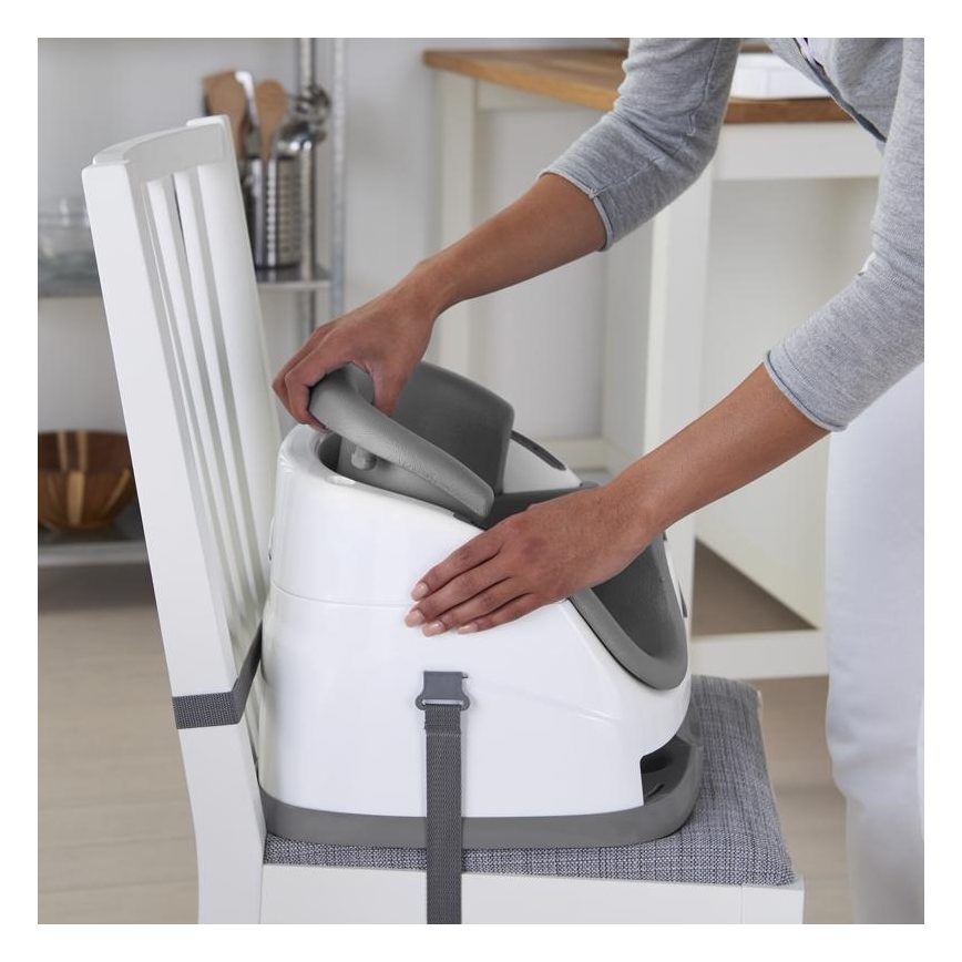 Ingenuity - Rehausseur pour table à manger 2en1 BABY BASE gris