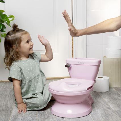 Ingenuity - Toilette d'entraînement sonore MY SIZE, rose, 2xAAA