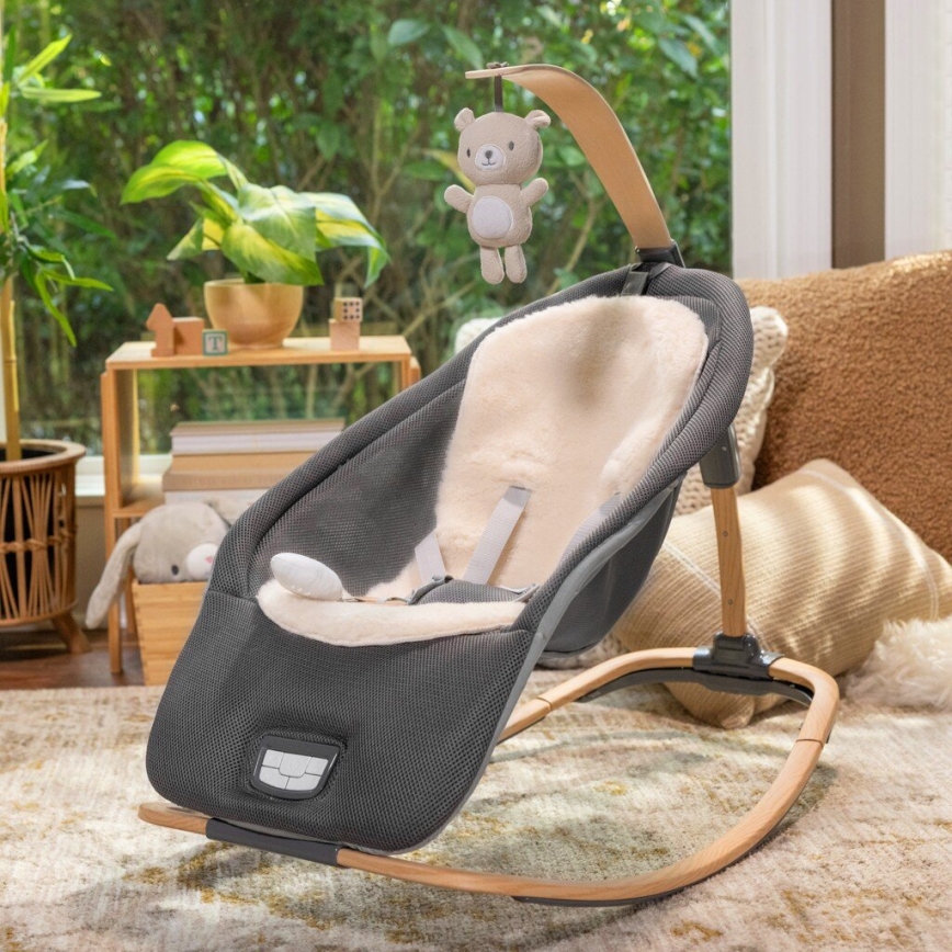 Ingenuity - Transat vibrant pour bébé avec mélodie EVERY SEASON WESLEY 3xC gris
