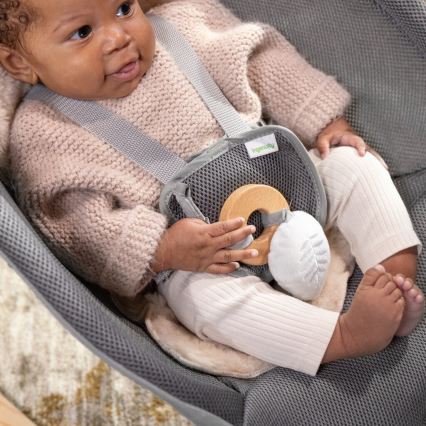 Ingenuity - Transat vibrant pour bébé avec mélodie EVERY SEASON WESLEY 3xC gris