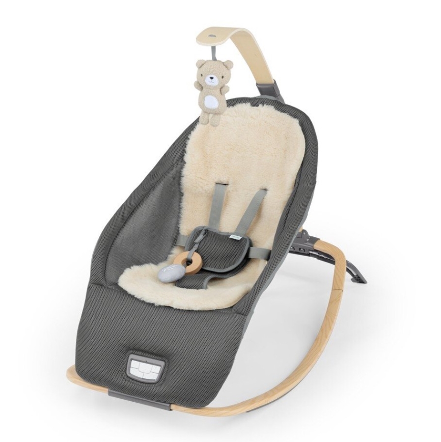 Ingenuity - Transat vibrant pour bébé avec mélodie EVERY SEASON WESLEY 3xC gris