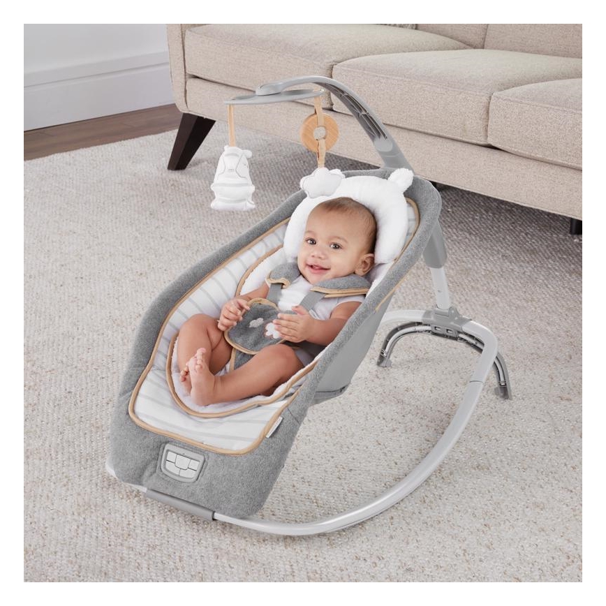 Ingenuity - Vibrerend wipstoeltje voor baby's met een melodie  BOUTIQUE 3xLR14