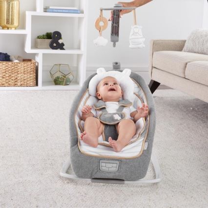 Ingenuity - Vibrerend wipstoeltje voor baby's met een melodie  BOUTIQUE 3xLR14