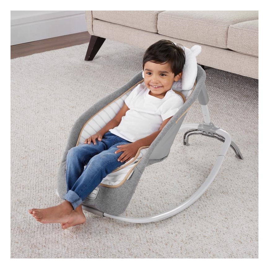 Ingenuity - Vibrerend wipstoeltje voor baby's met een melodie  BOUTIQUE 3xLR14
