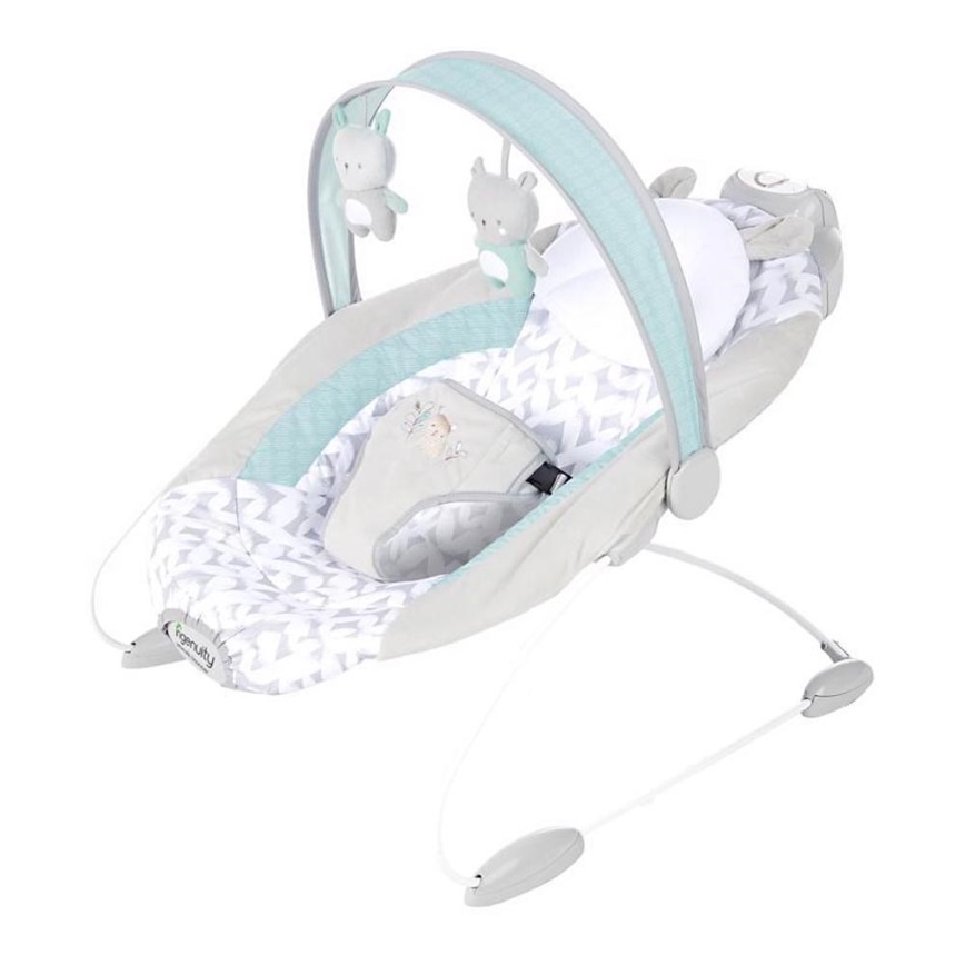 Ingenuity - Vibrerend wipstoeltje voor baby's met een melodie RAYLAN 3xLR14