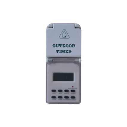 Interrupteur horaire numérique hebdomadaire extérieur 16A/230V IP44 200 mAh