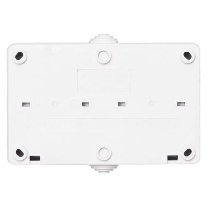 Interrupteur intérieur va-et-vient n° 6 avec prise 250V/16A IP44 blanc