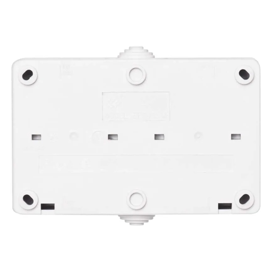 Interrupteur intérieur va-et-vient n° 6 avec prise 250V/16A IP44 blanc