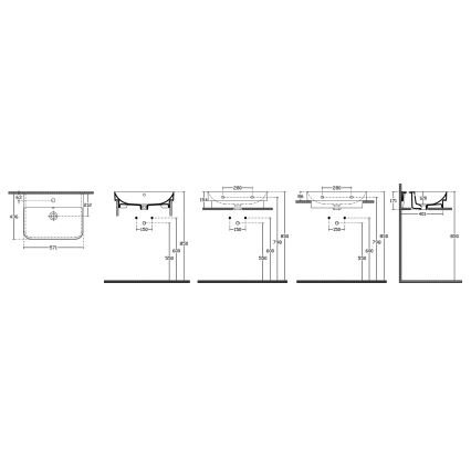 Isvea - Opzetwastafel SOTT AQUA 57x44 cm keramiek/wit