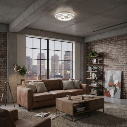 ITALUX - LED-dimbare plafondlamp PARCO LED/55W/230V 3000-6500K Ø 50 cm wit + afstandsbediening