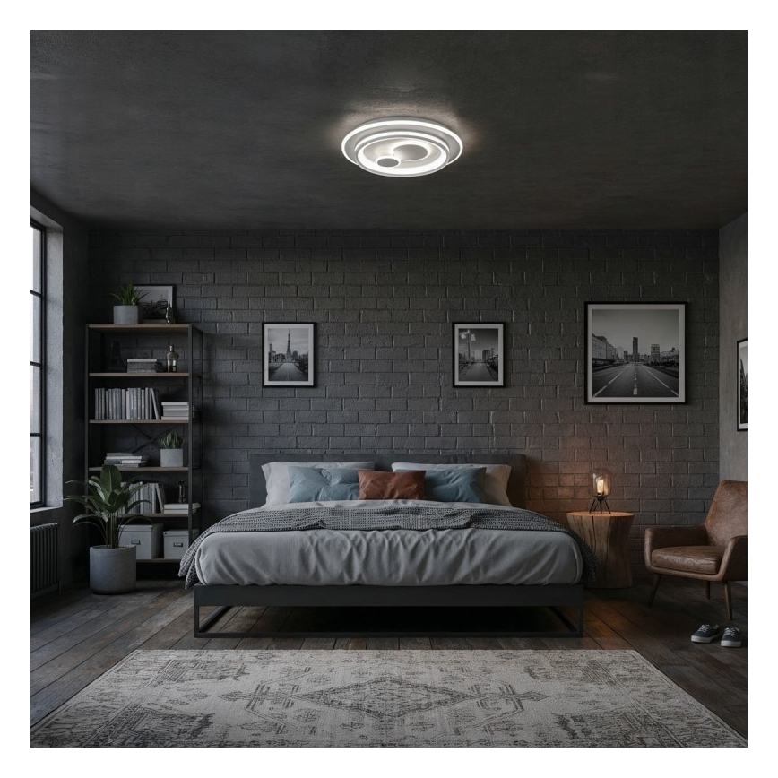 ITALUX - LED-dimbare plafondlamp PARCO LED/55W/230V 3000-6500K Ø 50 cm wit + afstandsbediening