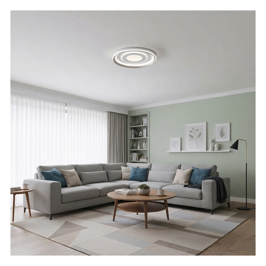 ITALUX - LED dimbare plafondlamp SIMNI LED/55W/230V 3000-6500K Ø 50 cm wit + afstandsbediening