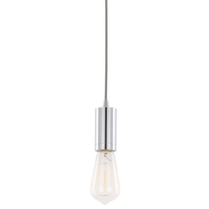 ITALUX - Hanglamp aan een koord MODERNA 1xE27/60W/230V glanzend chroom