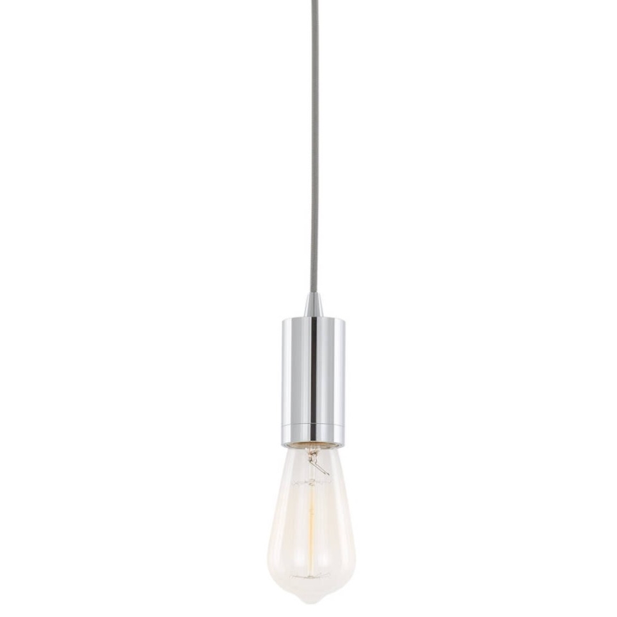 ITALUX - Hanglamp aan een koord MODERNA 1xE27/60W/230V glanzend chroom