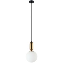 ITALUX - Hanglamp aan een koord ALDEVA 1xE27/40W/230V diameter 20 cm zwart/brons