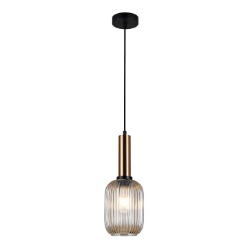 ITALUX - Hanglamp aan een koord ANTIOLA 1xE27/40W/230V diameter 15 cm brons