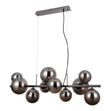 ITALUX - Hanglamp aan een koord CANELLO 10xG9/5W/230V zwart