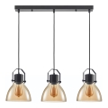 ITALUX - Hanglamp aan een koord DARLENA 3xE27/40W/230V zwart/bruin