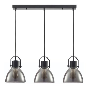 ITALUX - Hanglamp aan een koord DARLENA 3xE27/40W/230V zwart