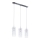 ITALUX - Hanglamp aan een koord MAX 3xE27/60W/230V glanzend chroom/doorzichtig