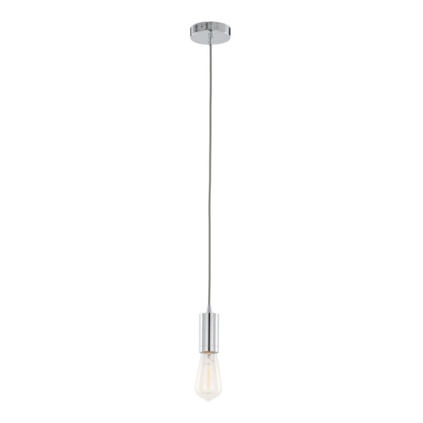 ITALUX - Hanglamp aan een koord MODERNA 1xE27/60W/230V glanzend chroom
