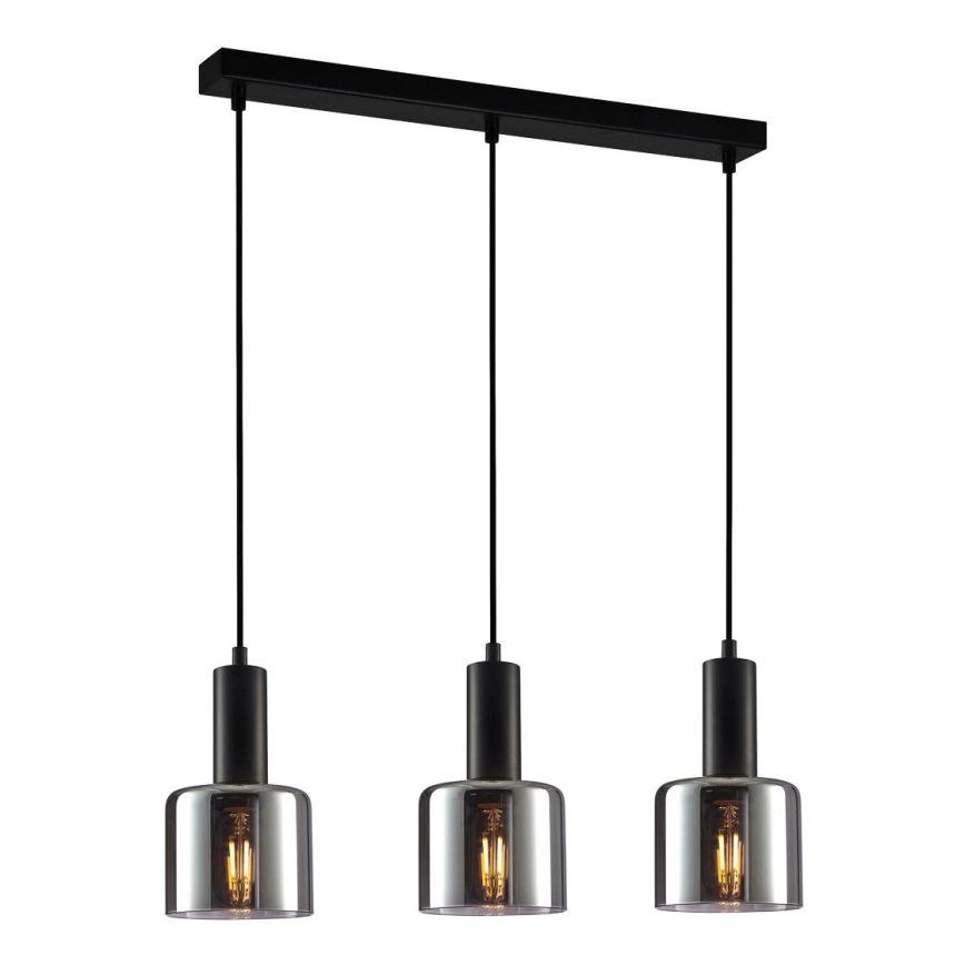 ITALUX - Hanglamp aan een koord SANTIA 3xE27/40W/230V zwart