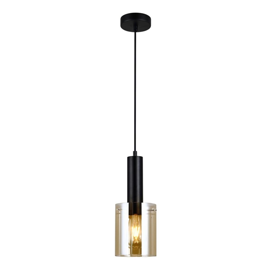 ITALUX - Hanglamp aan een koord SARDO 1xE27/40W/230V zwart/goud