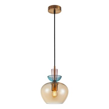 ITALUX - Hanglamp aan kabel FANDA 1xE27/40W/230V goud/rookbeige