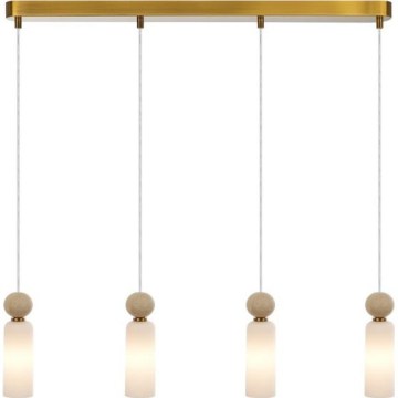 ITALUX - Hanglamp aan kabel SANTOS 4xG9/40W/230V goudkleurig