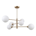 ITALUX - Hanglamp aan stang EVORA 6xG9/5W/230V messing