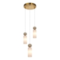 ITALUX - Hanglamp met kabel SANTOS 3xG9/40W/230V goudkleurig