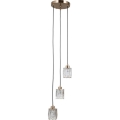 ITALUX - Hanglamp met kabel TORNO 3xE14/40W/230V goudkleurig
