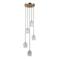 ITALUX - Kroonluchter aan kabel TORNO 5xE14/40W/230V goudkleurig