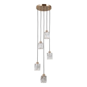 ITALUX - Kroonluchter aan kabel TORNO 5xE14/40W/230V goudkleurig