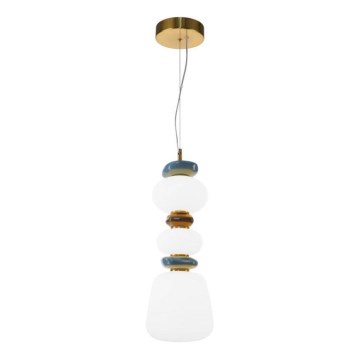 ITALUX - LED-hanglamp aan een kabel EVANS LED/15W/230V 3000K goud/blauw