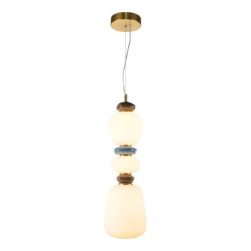 ITALUX - LED-hanglamp met kabel EVANS LED/19W/230V 3000K goud/blauw/bruin