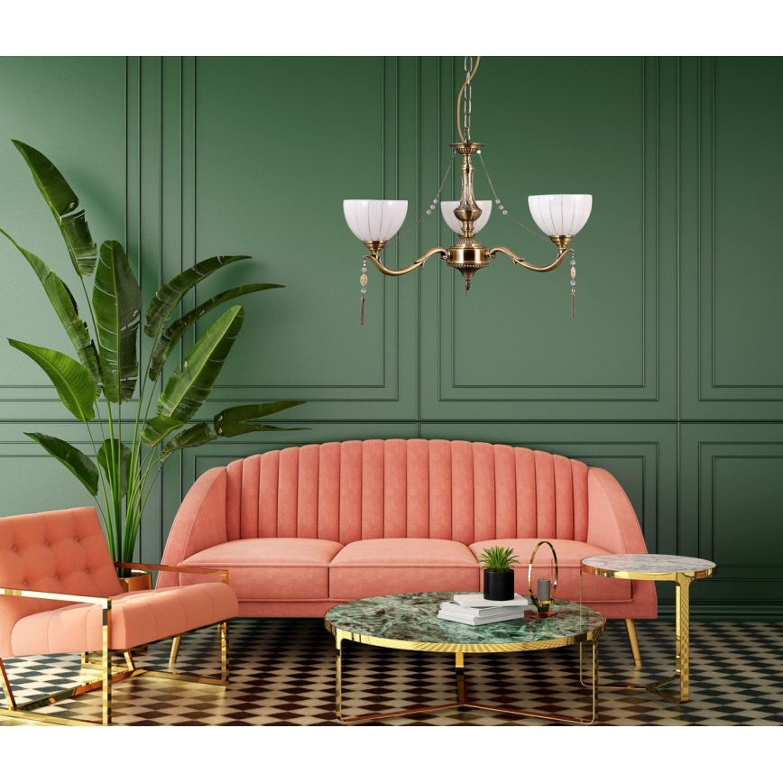 ITALUX - Hanglamp aan een ketting BAXIO 3xE27/60W/230V